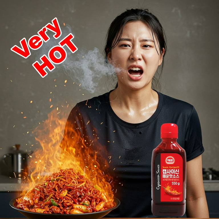 Korean Spicy Capsaicin Sauce Hot Pepper Sauce Extreme Hot 550g