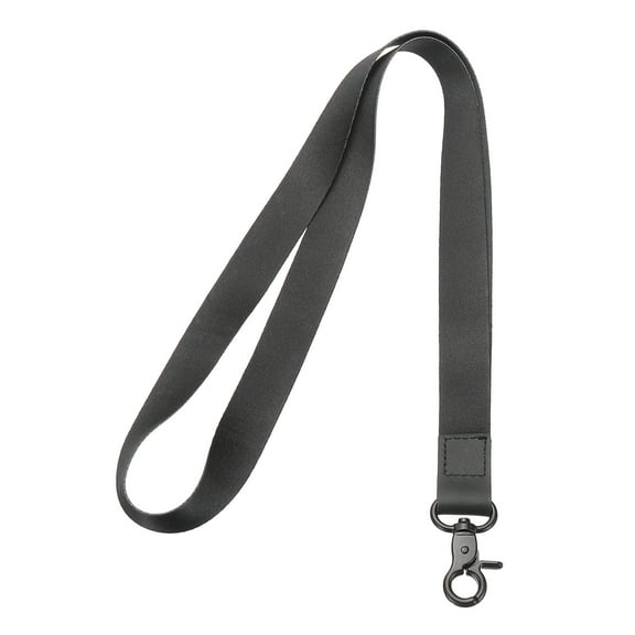 Uxcell Neck Lanyard, 1 Set Long ID Badge Lanyard with Lobster Clasp for Teacher Women Men, Pure Black