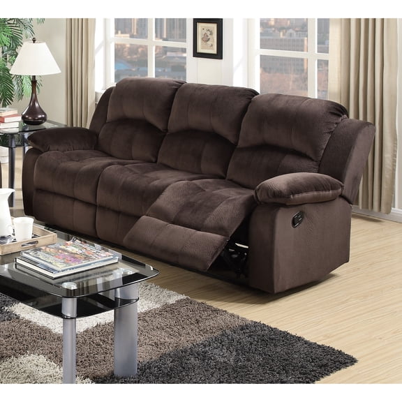 Contemporary chocolate sofa | In the main living area with 83 - inch depth | Provides ample space for relaxation