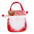 thumbnail image 1 of Christmas Gift Bag with Handle Portable Soft Lovely Faceless Old Man Packaging Bag Reusable Santa Snack Candy Bag Christmas Tree Decoration Holiday Supplies, 1 of 8