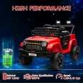 thumbnail image 5 of 12V Kids Ride On Truck Car for Toddlers Battery Powered Electric Car with Remote Control, Battery Display, Spring Suspension, 3 Speeds, Mp3 Player, Led Lights for Boys Girls 3+, 5 of 7