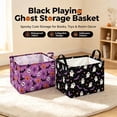 thumbnail image 3 of Halloween Basket, Halloween Boo Basket, Collapsible Storage Basket, Holiday Spooky Series, Waterproof Polyester Canvas, Bedroom Nursery Home Decor, 1 Pack, 3 of 8