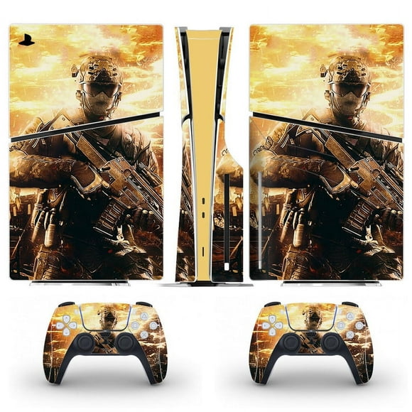 Playstation 5 Slim Ps5 Slim COD Cold War Skin Decal And Controller Stickers Set, Scratch-resistant (Disk)