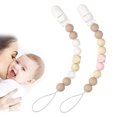 thumbnail image 2 of Cadena de chupete para niño y niña, mordedor de silicona, Clips para chupete, soporte para chupete, cuentas para Baby Shower, sin BPA Adepaton 221316-3, 2 of 9