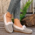 thumbnail image 2 of Womens Moccasin Loafers Fleece Lined Snow Boots Suede Fuzzy Slippers Winter Warm Indoor Outdoor House Booties Shoes, 2 of 8