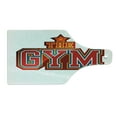 thumbnail image 2 of Fitness Cutting Board, Vibrant the Gym Sign with Star Workout Bodybuilding Exercise, Decorative Tempered Glass Cutting and Serving Board, Wine Bottle Shape, Red Petrol Blue Orange, by Ambesonne, 2 of 5