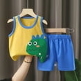 thumbnail image 3 of Futezty Toddler Boys Clothes Summer Outfit Sets, Toddler Boys Short Sleeve Dinosaur Prints T Shirt Tops Shorts Child Kids 2PC Set Outfits Clothes, 3 of 9