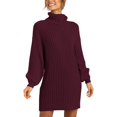 thumbnail image 2 of Ediodpoh Women Fashion Casual Solid Long Sleeve Sweater Dress Turtleneck Sweater Dress Pullover for Winter S, 2 of 6