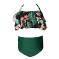 thumbnail image 1 of ITFABS Mommy and Me Swimsuit, Family Leopard/Floral 2-Piece Bikini Suit, 1 of 9