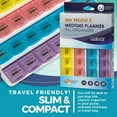thumbnail image 3 of Monthly Pill Organizer - 28 Day Monthly Pill Planner to Separate Pills & Vitamins Week to Week, Travel Medication Reminder Daily Monday to Sunday Compartments, 3 of 9