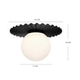 thumbnail image 4 of FM501214BGOP-Alora Lighting-Plume - 1 Light Flush Mount-8.63 Inches Tall and 13.88 Inches Wide-Brushed Gold Finish, 4 of 7