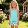thumbnail image 3 of Stamzod Girls Summer Outfits 2 Piece Short Sets Sleeveless Tank Top and Shorts Girls' Clothing Sets Size 4-15 Light Blue C 9-10Years, 3 of 8