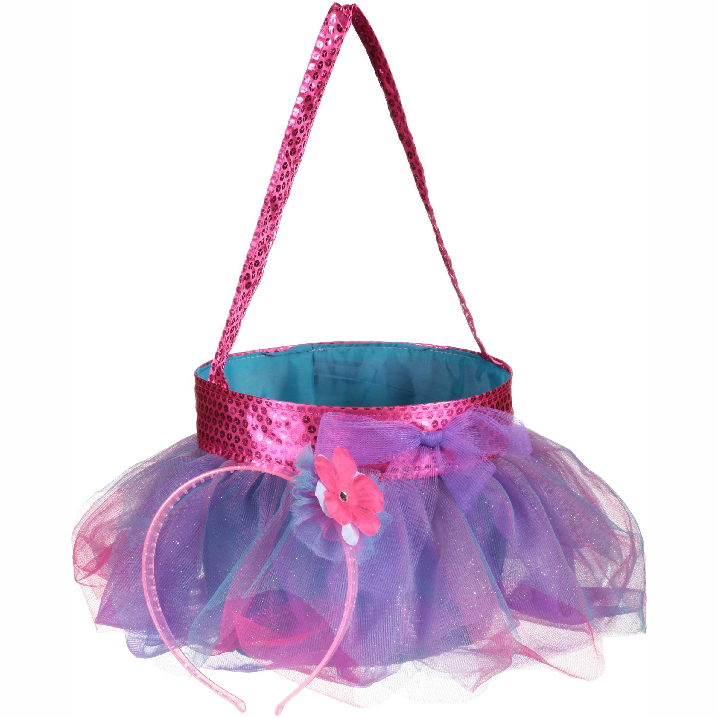 Easter Walmart Teal Tutu Basket with Headband 2 pc Pack