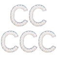 thumbnail image 1 of Miangastore 5pcs Creative Pearl Alphabet Patches Sewing Applique Iron On Craft Making Patch, 1 of 8