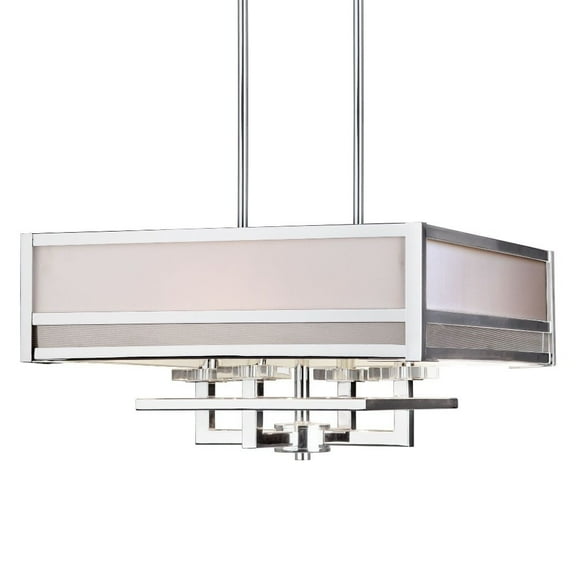 7035-04-05-Forte Lighting-Ione - 4 Light Square Pendant-10.75 Inches Tall and 20.5 Inches Wide