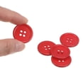 thumbnail image 4 of Uxcell 50Pcs 36L Sewing Buttons 7/8"(23mm) Resin Round Flat 4-Hole Craft Buttons for Sewing Clothing DIY, Red, 4 of 5