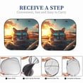 thumbnail image 6 of Cauagu Cool Cat Driving Sunset Cauagu {designName} Print Foldable Car Windshield Sun Shade | Front Windshield Shade for Sun | Fits Small Sedans, Mini SUVs, Hatchbacks-Small, 6 of 6