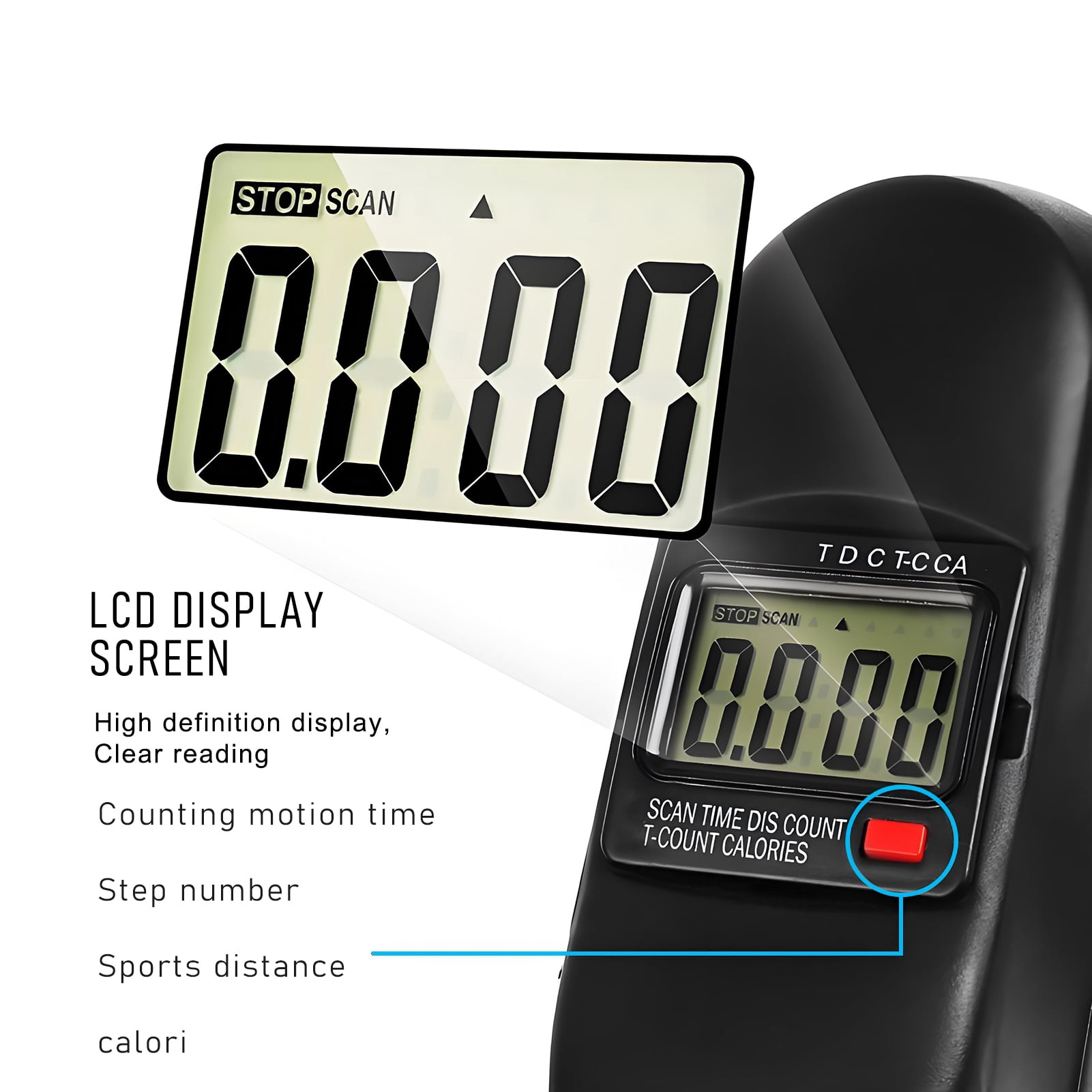 WETLA Elderly Pedal Exerciser Bike,with Digital LCD Display Resistance,Easy Assembly 100kg Load Capacity Desk Pedal Bike,Home Pedal Exercise Bike Arm Leg Peddler Machine