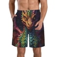 thumbnail image 2 of Uemuo Whimsical Dragon Color Cool Pattern Men's Swim Trunks Hawaiian Beach Bathing Suit Swimsuits Beach Quick-Dry Shorts with Pockets-X-Large, 2 of 9