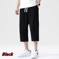 thumbnail image 7 of Summer Casual Pants Men‘s Wild Cotton and Linen Loose Linen Pants Korean Style Trend Nine-point Straight Trousers, 7 of 7