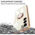 thumbnail image 4 of Compatible for Samsung Galaxy S23 Case with Ring Holder Kickstand [with Magnetic] Soft TPU Shockproof Electroplated Protective Phone Case for Galaxy S23 5G White, 4 of 12