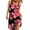 DT-Pink, variant on Women's Floral Print Fit & Flare Dress, Sleeveless, Casual Beach & Festival Wear, Lightweight Cotton Blend, Ruffled Hem