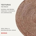 thumbnail image 4 of Alfombras para Recámara | Tapete Redondo de Yute | Alfombra para Sala 90 cm Diámetro | Decoración Hogar Elegancia Natural, 4 of 6
