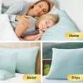 thumbnail image 5 of Kingrest Waterproof Pillow Protectors with Zipper - King Size Cooling Bamboo Rayon Pillow Case Cover, Bed Bug Pillow Cover, Zippered Plastic Pillowcase (4 Packs, King 20"x36"), 5 of 6