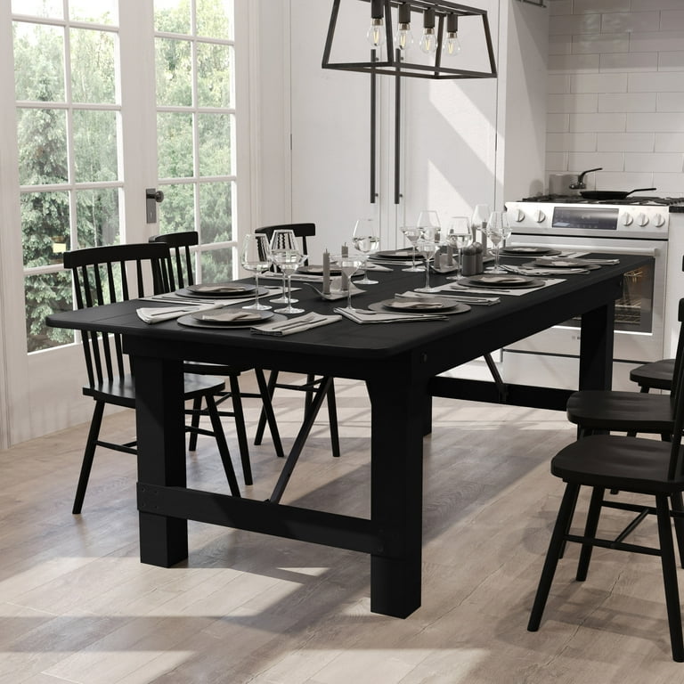 Flash Furniture HERCULES Wooden Farmhouse Folding Table 40