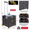thumbnail image 2 of dbest products Quik Cart Pro Chariot à Main Pliable avec Tabouret de Siège de Couvercle, Jaune, 2 of 6