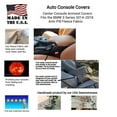 thumbnail image 3 of Auto Console Covers- Fits the BMW 3 Series (All Trim Levels) 2012-2019 Center Console Armrest Cover Anti-Pill Fleece Fabric- Dark Gray, 3 of 4