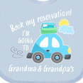 thumbnail image 4 of Inktastic Book My Reservation I'm Going to Grandma and Grandpa's Boys or Girls Baby Bib, 4 of 4