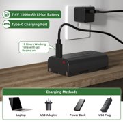 Green Self-Leveling Laser Level, 197Ft Cross Line Laser Level Tools with 2 Plumb Dots, Li-ion Battery & 360° Magnetic Pivoting Bracket