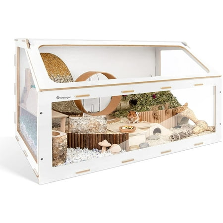 Image showcasing Vista Hamster Cage W/ Oblique Opening Cage Door - MDF Aspen Small ...