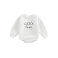 thumbnail image 1 of Faithtur Infant Baby Fall Romper, Long Sleeve Round Neck Letter Embroidery One-Piece Bodysuit, 1 of 8
