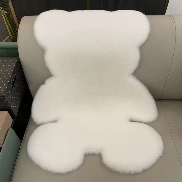 Alfombra de pelo de conejo para habitación de niños, sofá, sala de estar, alfombra de pelo de conejo, ventana salediza, alfombra de oso de pelo de conejo de imitación