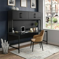 Ameriwood Home Parkside Hutch, Black Oak