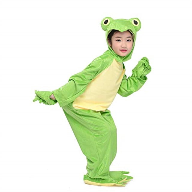 Kids Frog Costumes Animal Pajamas Cosplay Child Fancy Dress Jumpsuit Outfit Frog, M Walmart