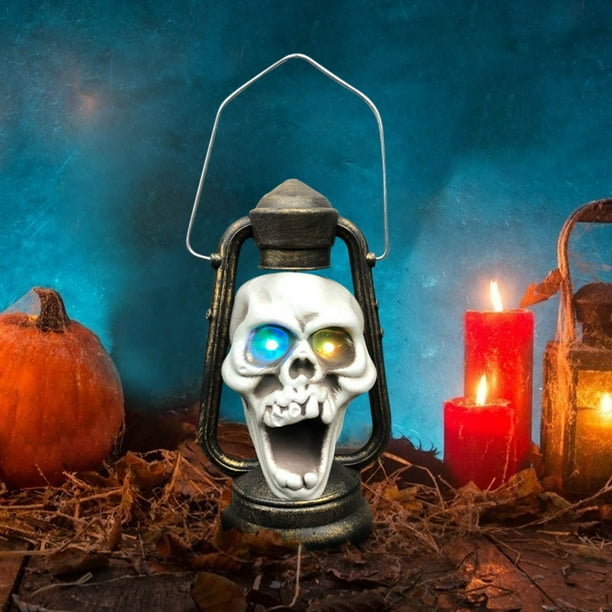 Halloween Decorations Savings Clearance on Sale WJSXC Halloween Skull Lamp Mini Led Lantern for Fall Decor Halloween Kids Portable Light Up Lantern