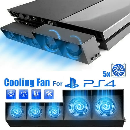 Cooling Fan Fit for PS4, PS4 Slim, TSV External USB Cooler with Auto Temperature Controlled Radiator Compatible With Sony PlayStation 4 Console