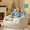 Apricot, variant on Ebenchico 3.8ft Oversized Bean Bag Chair for Adults Teens Kids, Beanbag Chairs with Pillow, Reading Gaming Relaxing Chair, White
