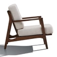 thumbnail image 3 of Pemberly Row Solid Wood and Fabric Upholstered Accent Armchair in Beige, 3 of 7