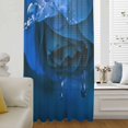 thumbnail image 6 of Blue Rose Sheer Curtains 84 Inches Long, Elegance Fantasy Flowers Romantic Light Filering Curtains, Breathable Simi Curtain Privacy Drapes for Living Room Bedroom Lightweight Window Treatment, 6 of 9