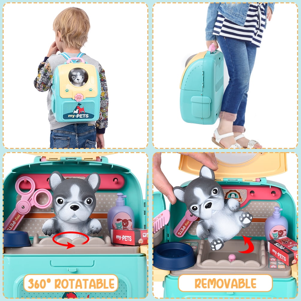 Pet Care Playset Pet Grooming Toy Dog Grooming Toy for Children 17 Pcs Walmart