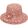 thumbnail image 6 of CoCopeaunts Summer Bucket Hat for Women White Pearl Decorated Beach Outdoor Travel Sunscreen Cotton Foldable Ladies Bucket Cap, 6 of 8