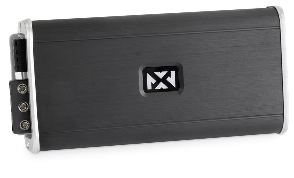 NVX VADM1 500W RMS Class D Monoblock Car/Marine/Powersports Amplifier with Bass Remote + NVX 8 Gauge Amp Wiring Kit