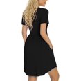 thumbnail image 4 of JuneFish Women's Summer Short Sleeve Casual Dresses Beach Flowy Sundresses with Pockets, 4 of 7