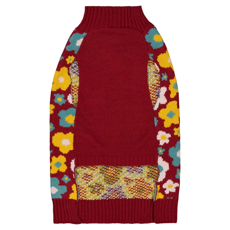 Vibrant Life Fall Flowers Sweater for Dogs & Cats, XS photo 4