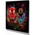 thumbnail image 2 of Tiger and Panther with Splashes - Animal Canvas Art Print, 2 of 3