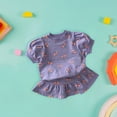 thumbnail image 4 of Baby Girls Outfits&Set Short Sleeved Cartoon Fruit Overskirt Summer Ruffle Skirt Outdoor Casual Toddler Clothes, 4 of 4